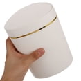 thumbnail image 2 of SEWACC Countertop Trash Can Heart Shape Plastic Press Type Lid For General Users In Office 1Pack, 2 of 7