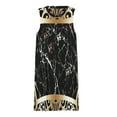 thumbnail image 3 of Black gold marble pattern Spring Summer Dresses for Women Fashion T-shirt Dress Casual Sleeveless Loose Sundress with Pockets, 3 of 5