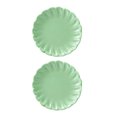 thumbnail image 1 of HOOWIFFY 2 Pcs Assiette de Jeu d'Imitation Plat Miniature Résine Vert Pâle Carré Temps de Jeu Création de Scène Miniature, 1 of 8
