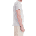 thumbnail image 4 of Hanes Men EcoSmart T-Shirt, Short Sleeve Crew Neck Cotton-Poly Blend Classic Tee, Ash, S, 4 of 5