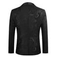 thumbnail image 3 of COOFANDY Men's Floral Tuxedo Jacket Luxury Embroidered Wedding Blazer Dress Suit for Party Dinner, 3 of 9