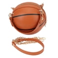 thumbnail image 2 of Bolso de Hombro de Baloncesto para Mujer, Bolso Cruzado de Cuero de Pu Con Hombro Redondo para Mujer, 2 of 7