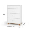 thumbnail image 6 of Child Craft Soho 42" Interlocking 4-Drawer Chest for Nursery or Bedroom, Tip-Resistant, Modern Style, White/Natural, 6 of 8