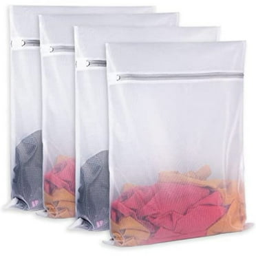 4Pcs Delicate Mesh Laundry Bag,Lingerie Laundry Bags,24 x 24in Large Laundry Bag for Washing,Travel Net Laundry Bags,Storage Organize Bags,Heavy Duty Mesh Laundry Bags