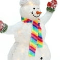 thumbnail image 6 of LuxenHome 3Ft Lighted Snowman with Bird, Festive Outdoor Christmas Display, 6 of 15