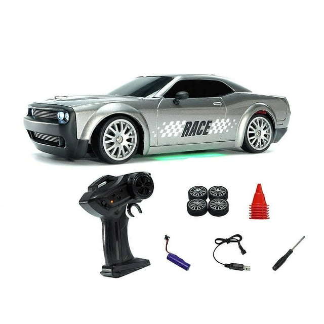 RC Car 2.4G 15km/H 1:24 Four-wheel High Speed Drive Drift Cars Silver