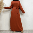 thumbnail image 1 of Venta a través de eBay Amazon Oriente Medio Dubai Venta caliente Sistema de color puro Bolsillo Vestido musulmán 6597 Tops de mujer, 1 of 4