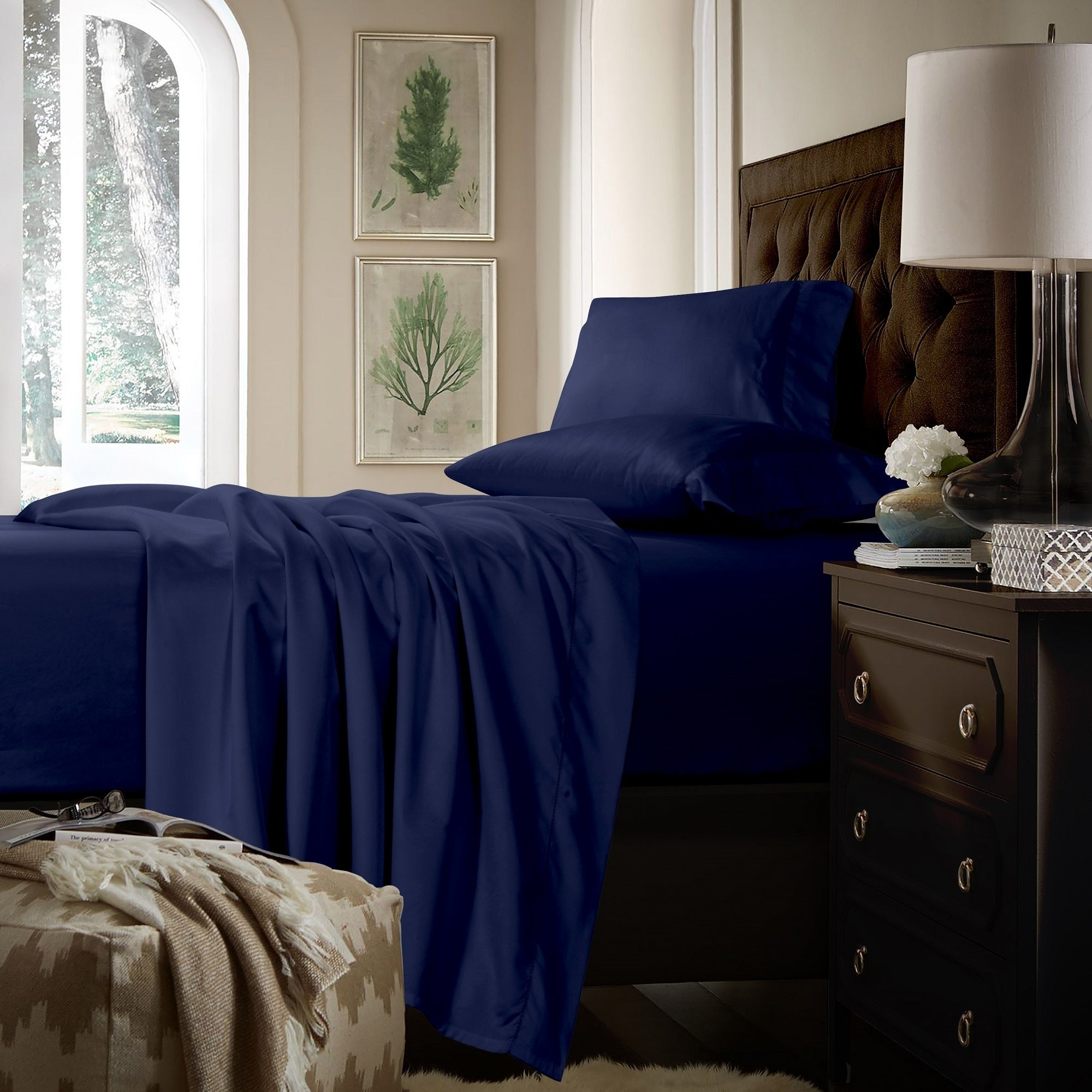 Tribeca Living 750 Thread Count Extra Deep Pocket Bed Sheet Set with