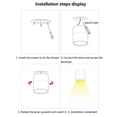 thumbnail image 4 of 4000K Neutral Light LED Downlight 12W Surface Mounted Rotating Folding Ceiling Lamp Universal Corridor Aisle Light-B, 4 of 5