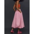 thumbnail image 5 of ZAXARRA Women Summer Maxi Skirt Elastic High Waist Flowy Boho Casual Pleated Aline Long Beach Skirts, 5 of 5