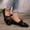#0073-Black, variant on Women's Floral Embroidered Mary Jane Flats with Satin Bow Strap, Breathable Floral Embroidery Slip On Shoes with Padded Insole, Soft Comfortable Casual Flats for Spring Summer Walking Gift