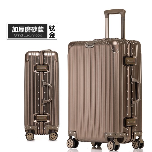 AOFY-maleta con ruedas de aleación de aluminio y magnesio, equipaje de viaje con contraseña de Metal, maleta lateral dura, caja de embarque con ruedas Universal