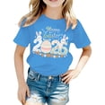 thumbnail image 5 of Girls Boys Easter Shirt Classic Fit Summer Tops Graphic Tees Crew Neck Short Sleeve Casual Print T Shirt Kids Daily Everyday Wear Light Blue 12-13 Years, 5 of 5