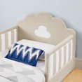 thumbnail image 2 of ChenyueFurn Twin Cloud Bed, Solid Wood Frame with Safety Guardrails,Camel, 2 of 11