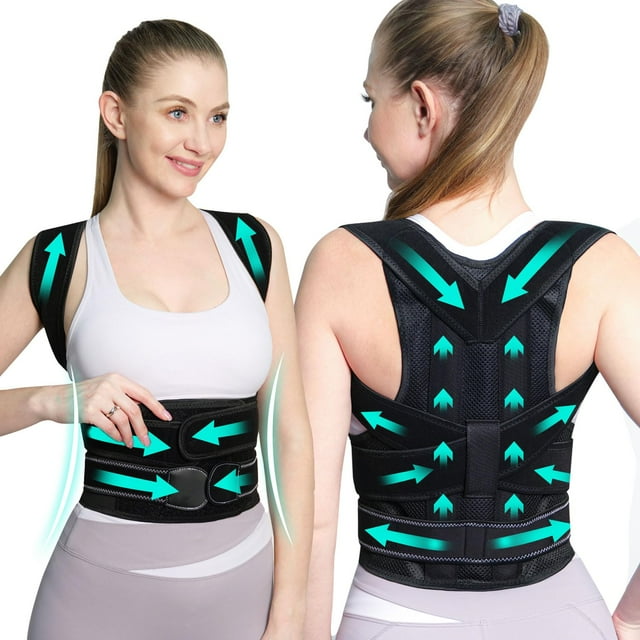 AOFIT Posture Corrector Back Brace for Women and Men Adjustable Full Back Support Shoulder Straightener Braces