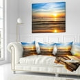 thumbnail image 2 of Designart Fascinating Sunset Over Clam Beach - Modern Beach Throw Pillow - 16x16, 2 of 4