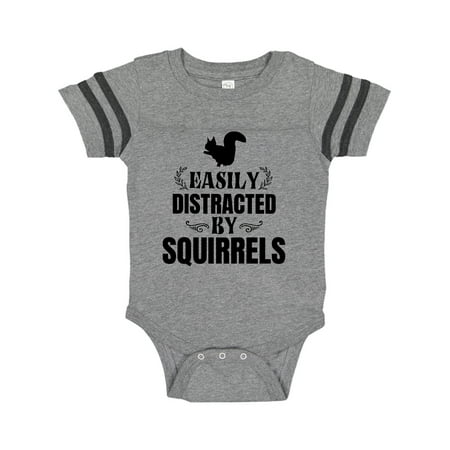

Inktastic Easily Distracted by Squirrels Gift Baby Boy or Baby Girl Bodysuit