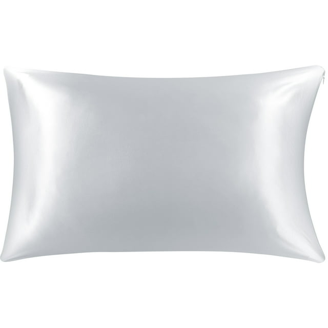 100% Seda Funda Almohada 22 Mamá Natural Seda Almohada para Cabello y Piel, Suave Respirable Ambos Lados Puro Seda Almohada Funda Gris plateado Reina