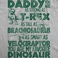 thumbnail image 2 of Mens Daddy Strong As T-Rex Tall As Brachiosaurus Smart As Velociraptor Favorite Dinosaur T Shirt Graphic Tees, 2 of 9