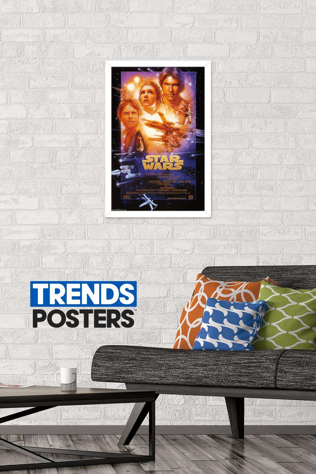 Star Wars: A New Hope - One Sheet Wall Poster, 14.725" x 22.375", Framed
