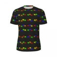 thumbnail image 5 of Christmas Lights T Shirt Man Colorful Print Vintage T-Shirts Quick Dry Summer Trendy Tee, 5 of 5