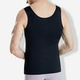 thumbnail image 4 of Men Body Shaper Vest Tight Tank Top Compression Shirt Tummy Control Underwear Shapewear Body Shaper Vest Compression,Black,XL, 4 of 6