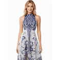 thumbnail image 2 of Tbfashion Womens Halter Neck Printed Occasion Dress with Dramatic High Low Hemline, 2 of 3