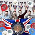 thumbnail image 3 of 20 Pcs Platinum Jubilee Decorations 2022 Queens Platinum Jubilee Balloons With Ribbon, 3 of 5