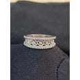 thumbnail image 2 of Pave 0.45 Cts Round Brilliant Diamonds Art Deco Half Eternity Band Ring in Hallmark 14K White Gold, 2 of 13