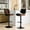 Black, variant on Adjustable Height Bar Stools, Walnut & Black Leather, 360° Swivel, Ergonomic , For Kitchen Island/dining Room/cafe, Mid Century Modern Look, Beige Stool, Counter Height, Faux Leather Seat, Stable