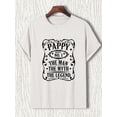 thumbnail image 3 of Pappy Meilleur T-Shirt Graphique No.1, Col Rond Décontracté, Tee-Shirt en Polyester Légèrement Extensible, Coupe Régulière, avec Design Imprimé pour Adultes, Haut en Tissu Tricoté d'Été, 3 of 8