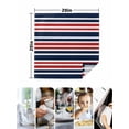 thumbnail image 4 of Navy Blue Red Striped Cloth Napkins Set of 6 Reusable Dinner Napkins, Gradient Horizontal Lines Cocktail Napkin Washable Table Napkins for Wedding/Holiday Party/Baby Shower 20"x20", 4 of 7