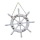 thumbnail image 4 of Decoración rústica de madera con forma de timón de barco, para colgar en la pared Blanco, 4 of 8