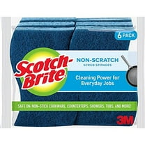 Scotch-Brite No Scratch Multipurpose Scrub Sponge, Blue, Pack of 6