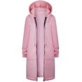 thumbnail image 1 of Style Sortie Automne Hiver Femmes Chaud à Fermeture Éclair Ouvert Boîte de Nuit Long Manteau Veste Hauts Vêtements de Sortie Chandail à Capuchon Vêtements de Sortie Chandail à Capuche 2TG, 1 of 6