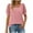 Pink, variant on Womens Summer Tops Square Neck T Shirts Swiss Dot Puff Sleeve Tops Loose Casual Tunic Tshirts Black XL