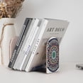 thumbnail image 4 of Sikiie Colorful With Blue Oriental Bookends 1 Pair, Wood Bookends for Shelves, Book Ends for Shelves, Book Shelf Holder for Home Office, 4 of 7