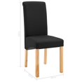 thumbnail image 4 of vidaXL Dining Chairs 4 pcs Black Fabric, 4 of 5