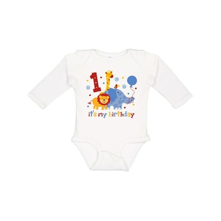 

Inktastic Safari 1st Birthday Gift Baby Boy or Baby Girl Long Sleeve Bodysuit