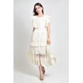 thumbnail image 1 of Vestido midi con encaje bordado Roman Fashion /Juvenil, 108 (Beige) beige G, 1 of 5