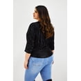 thumbnail image 3 of Blusa elegante plisada Roman Fashion Tallas Extras 1011 Negro 38, 3 of 7
