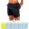 thumbnail image 3 of Naiovety Hombres Fitness Culturismo Gimnasios Joggers Pantalones cortos Pantalones de chándal Pantalones para correr Uniforme atlético negro con negro SG Naiovety FS7572-03, 3 of 5