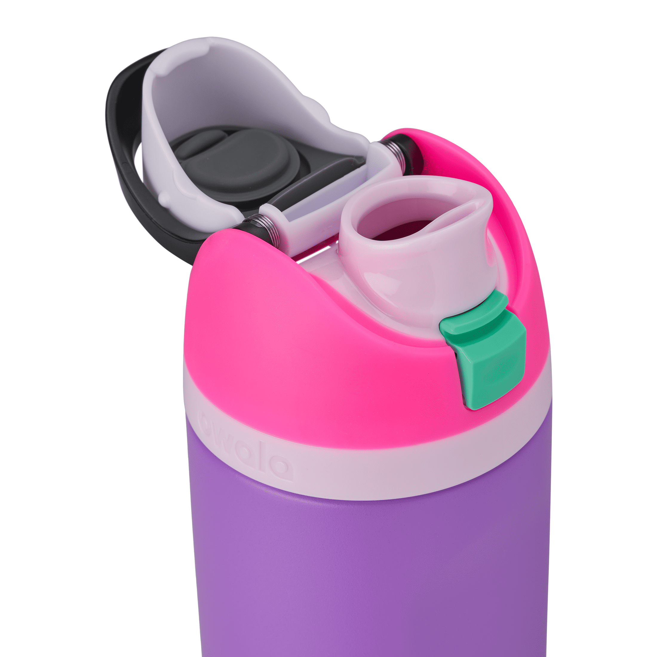 Owala FreeSip Insulated Stainless Steel Water Bottle with Straw and Carry Handle, 19 Ounce, Darling Diva Purple