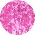 thumbnail image 1 of Ahgly Company Indoor Round Abstract Pink Modern Area Rugs, 7' Round, 1 of 4