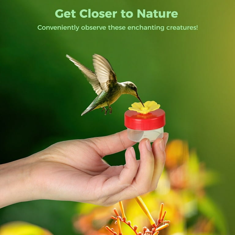 Hummingbird Hand Feeder Set, 2PCS Handheld Hummingbird Feeding