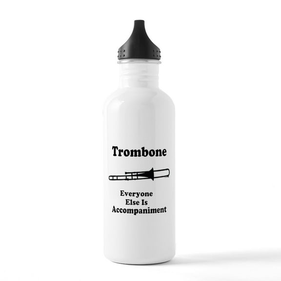 CafePress - Trombone Gift Music Joke Stainless Water Bottle 1. - Stainless Steel Water Bottle, Sports Bottle, 1.0L