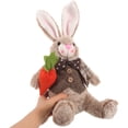 thumbnail image 4 of KAKOWELY Conejo de Pascua decorativo de peluche, adorable muñeco de conejito de Pascua de peluche, 4 of 5