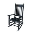 thumbnail image 2 of JERFIT Solid Wood Rocking Chair for Porch - All-Weather Black Hardwood Rocker with Wide Seat & Armrests for Patio, Deck, Garden, 2 of 7