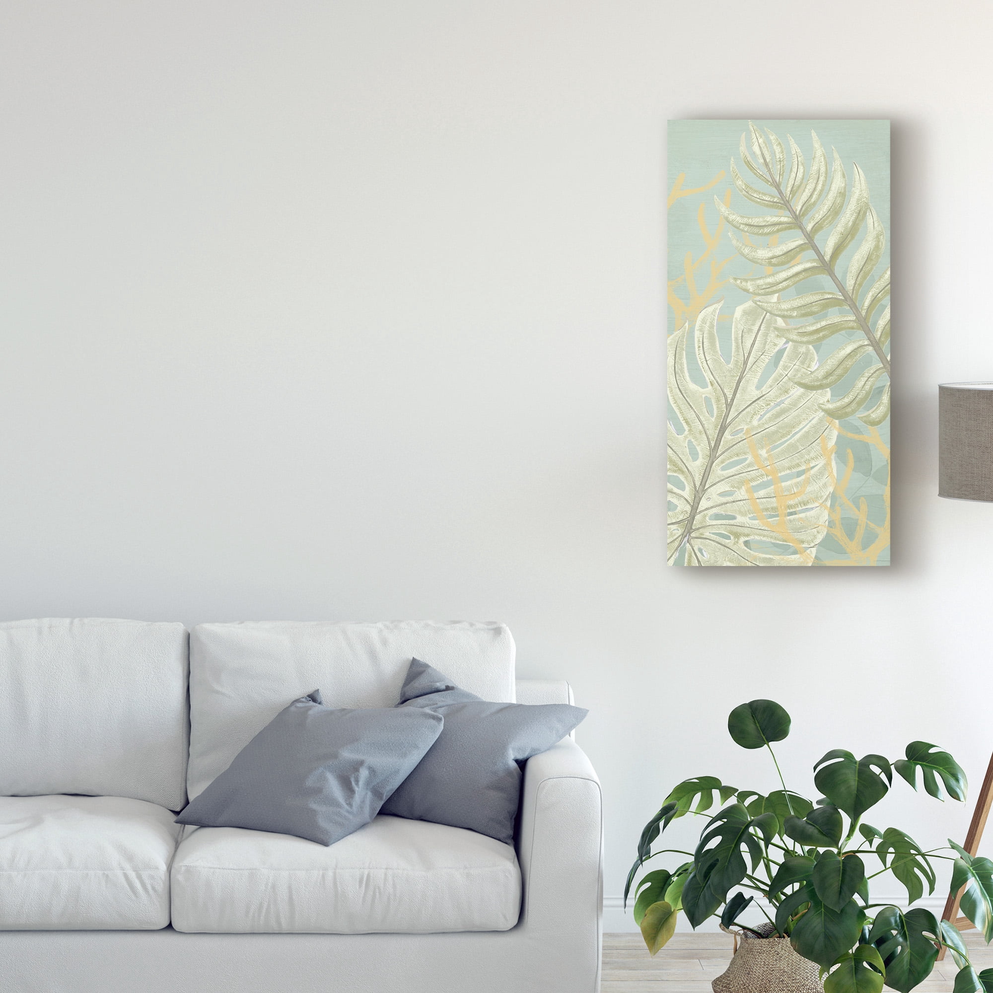 Trademark Fine Art 'Palm And Coral Panel I' Canvas Art by June Erica Vess