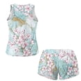 thumbnail image 4 of Xoenoiee Cherry Blossom Marble Print Blouson Women’s Tankini Swimsuits with Shorts Tummy Control Bathing Suits with Side Pockets 2026 2 Piece Swimwear Beachwear, 3XL, 4 of 7